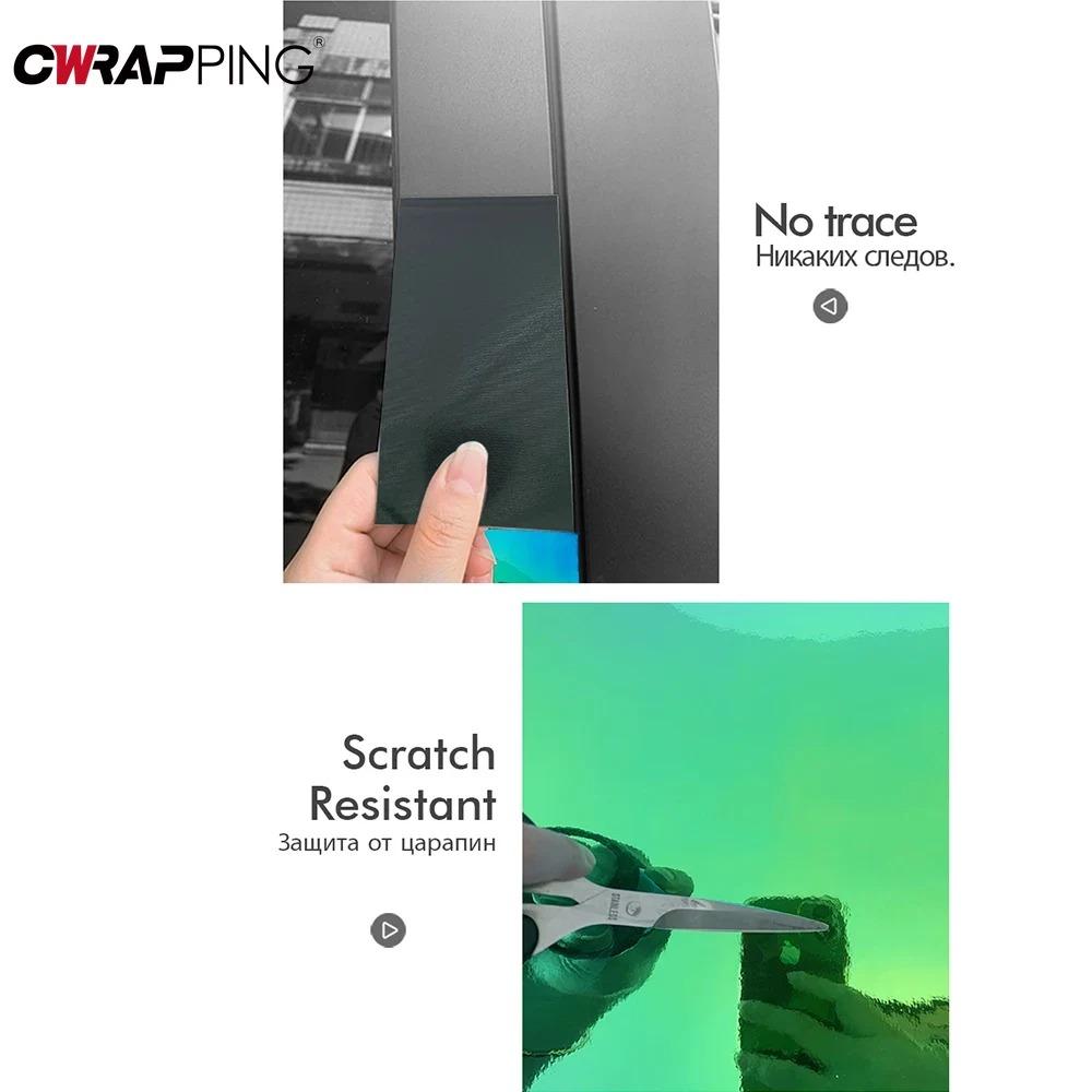 135см Автомобильная пленка без пузырьков воздуха Голографическая радужная наклейка Изменение цвета Сделай сам Наклейки для автомобилей Лист Автостайлинг Автоаксессуары