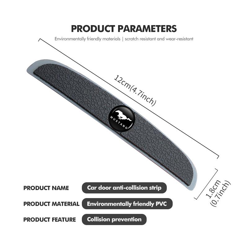 ITES5 For Ford 4pcs Car Door Edge Protection Guards Anti-scratch Stickers Anti-collision Strip Accessories Escape Ecosport Explorer