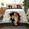 Пододеяльник Постельное белье Комплект постельного белья для двухспальной кровати Животное Тигр 3D Текстильное одеяло Чехол Наволочки Спальня Роскошный комплект постельного белья