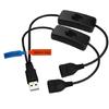 USB Y-образный удлинительный кабель с выключателями USB 2.0 Male to Female Splitter
