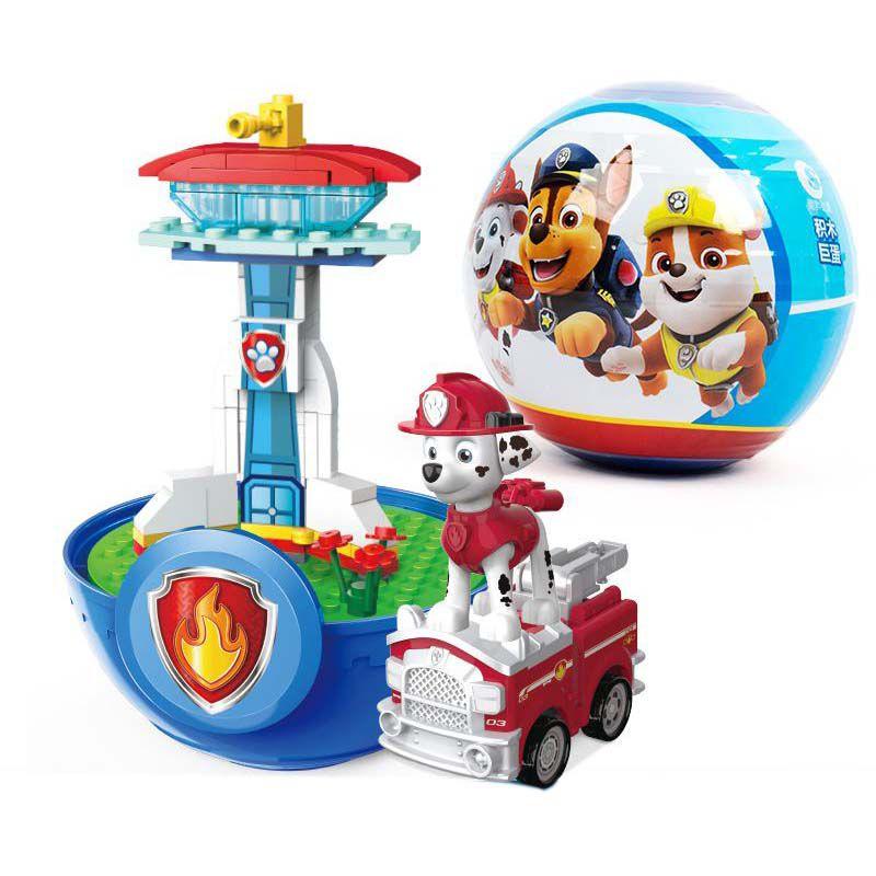 And Educational Paw Patrol Pullback Car Vehicle Building Blocks Gift Set**