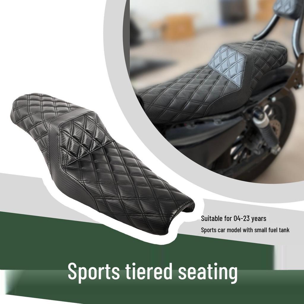 Черная подушка сиденья для мотоцикла Harley Sportster 04-22