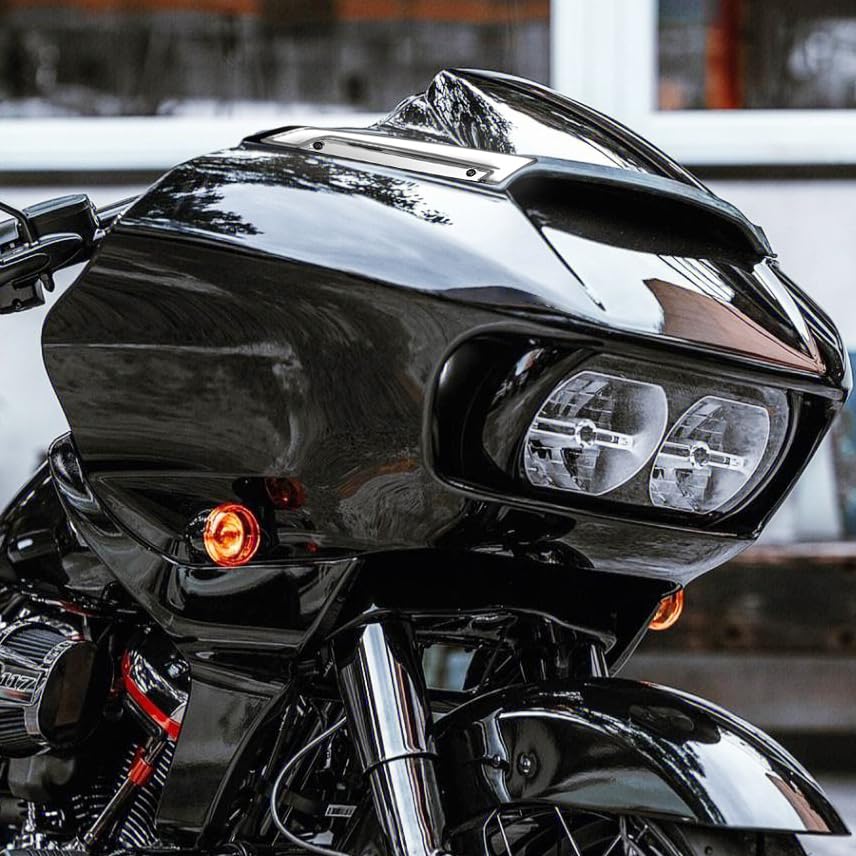 HDBUBALUS Светодиодный фонарь для отделки лобового стекла мотоцикла, индикатор освещения, фары, янтарные указатели поворота, белые дневные ходовые огни для Harley