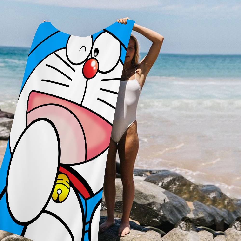 Cartoon D-Doraemons Anime Beach Swimming Towel Soft Absorbent Washcloth Children's Gifts for Kids Travel Camping Gym