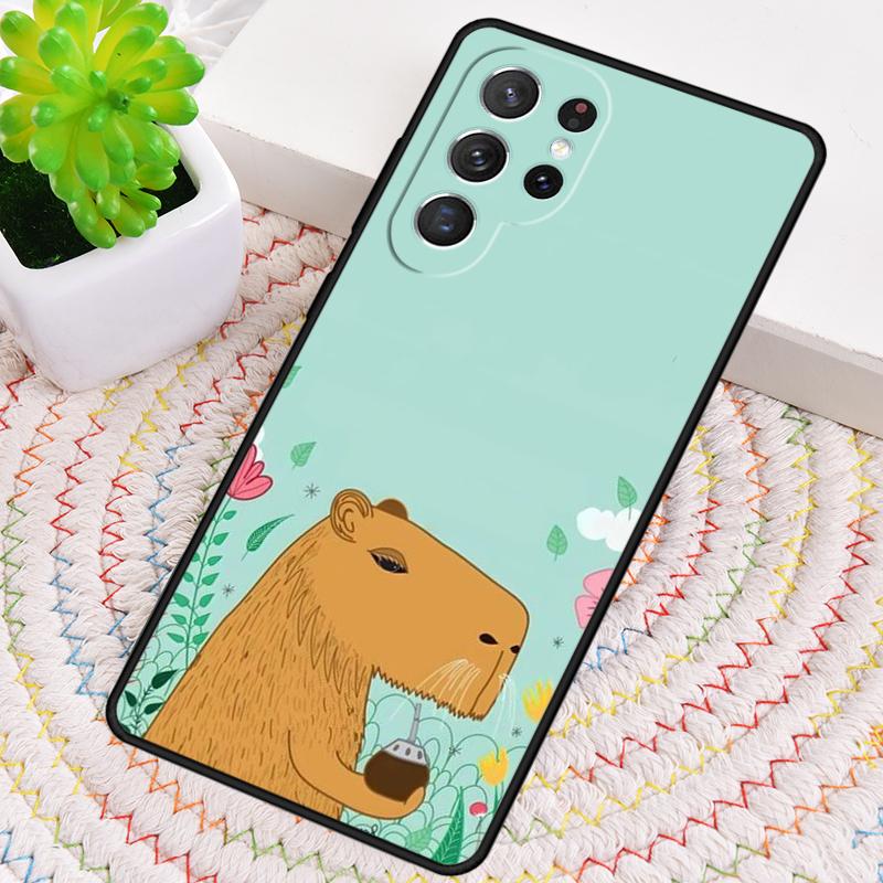 Милый Мультяшный Капибара Чехол для Телефона для Samsung Galaxy note 10 pro S26 Ultra S23 S24 FE S25 S21 S22 PLUS Ударопрочный Чехол