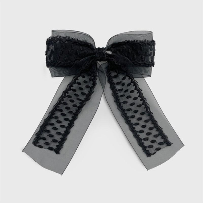 Jean Paul Clarisse Nero Lace Ribbon Auto Pin JP-25-062AB