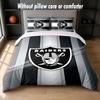 Las Vegas Raiders Design Bed Bedding Set 1 Duvet Cover + 2 Pillowcases Soft Breathable Household Bed Linens