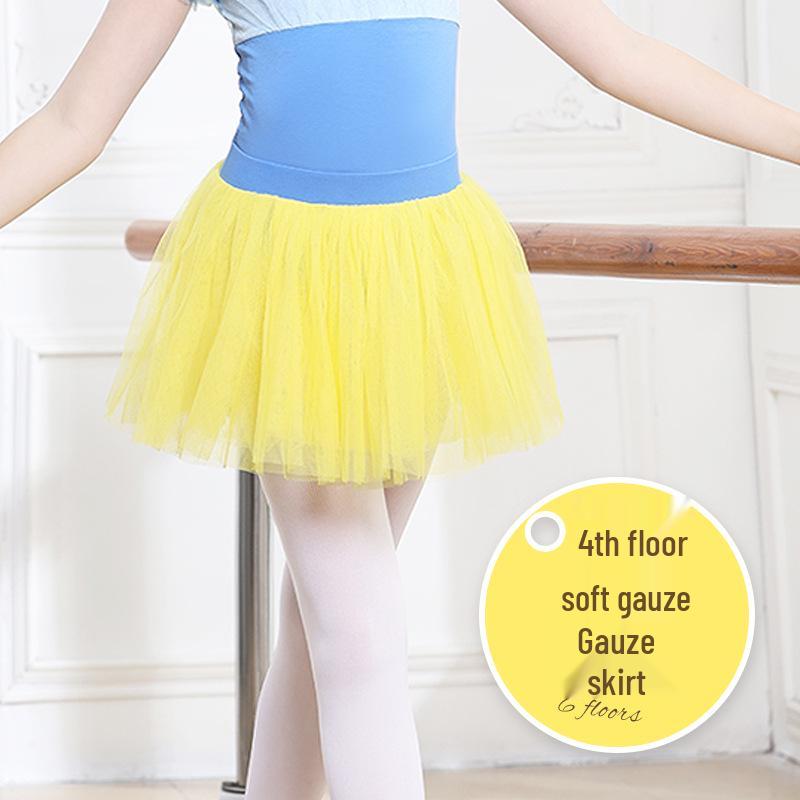 Girls' Tulle Dance Skirt - Short, Puffy, Pink & White Options, Summer Practice Wear