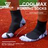 WRELS Coolmax Носки Мужские Женские Спортивные Для Пешего Туризма Велоспорта Бега Тканевые Амортизирующие Носки Дышащие Влагоотводящие Носки для Активного Отдыха
