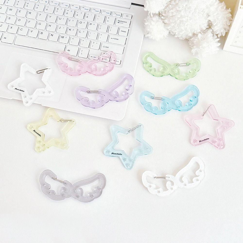 Карабин-брелок конфетного цвета, акриловый брелок-подвеска, новый кулон для рюкзака