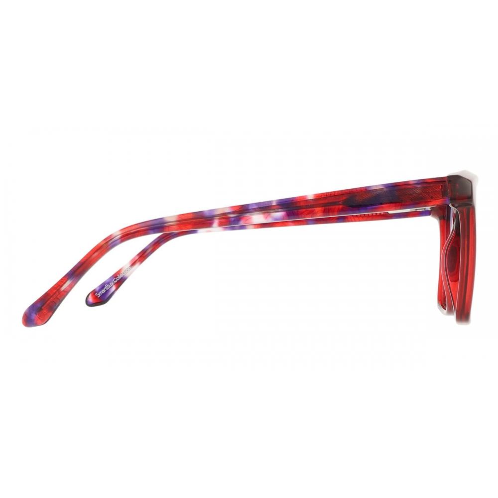 Ободковые квадратные прозрачные красные солнцезащитные очки Smartbuy Collection Marigold 94755s C2 модные унисекс