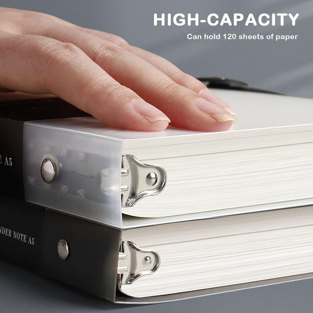A5 B5 A4 Notebook Shell Transparent Note Book Binder Cover  for Office Stationery School Supplies