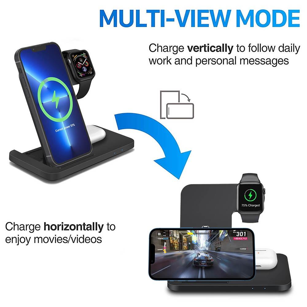 3 In 1 Qi Wireless Charger for Apple Watch Airpods Station for IPhone 13 12 11 Pro Max X Xs Xr 8 Samsung Galaxy S30 S21 S20 S10 S9 Huawei