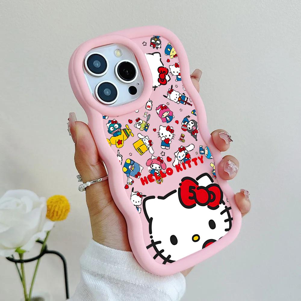 Мультяшный браслет Hello Kitty Чехол-цепочка Для OPPO A60 A6 A5 PRO A79 Reno 15F 14F 13F 12 11 10 Pro 12F 11F A36 A78 5G Волна Чехол