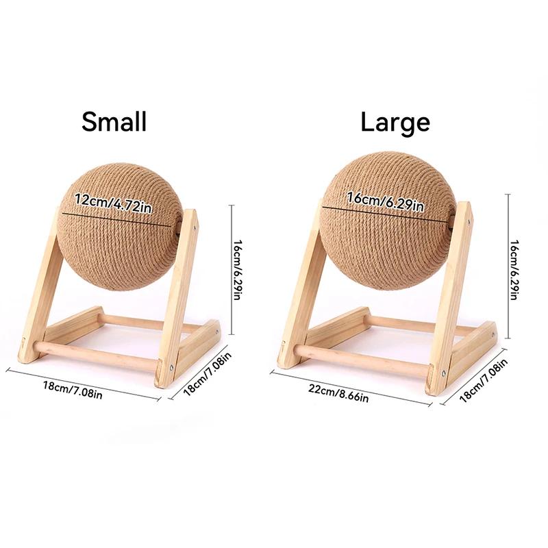 Cat Scratching Ball Toy Kitten Climbing Wood Stand Indoor Grinding Paws Toys Sisal Rope Scratcher Wear-resistant Pet Furniture