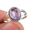 Natural Pink Amethyst Gemstone 925 Solid Sterling Silver Jewelry Ring S.6 O9b67