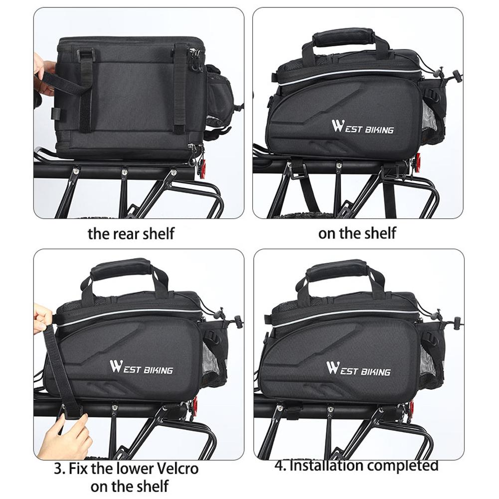 Expandable Large Capacity Bicycle Rear Rack Bag Outdoor TravelPack Portable Handbag Cycling Bike