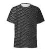Fashion Snake Skin Pattern 3D Digital Printing T-shirt Men's Animal Skin Pattern Round Neck T-shirts Street Short Sleeved