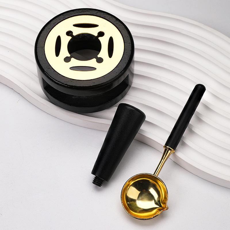 Набор для восковой печати 3 шт./упак. Инструмент для плавильной печи, нагреватель для восковой печати, набор штампов для восковой печати с ложкой для плавления воска для плавления восковой печати