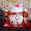 8-дюймовый керамический манэки-нэко счеты дизайн удачи кошка копилка фигурка фэн-шуй дзен украшение орнамент монетница
