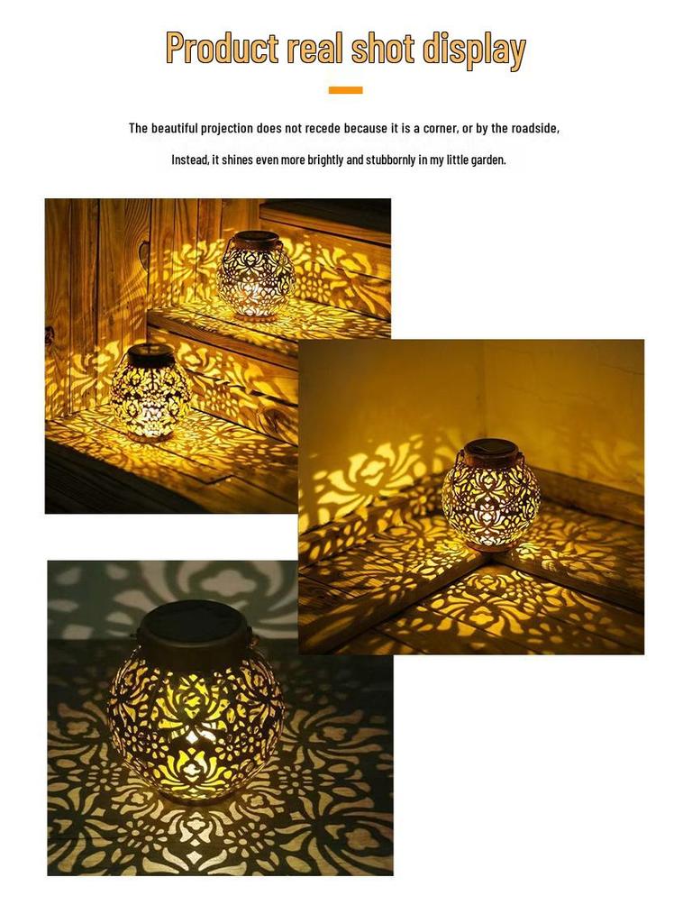 Эпифиллум Солнечный Кованый Металл Проекционный Свет – Наружное Садовое Светодиодное Атмосферное Освещение