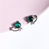 Korean Style S925 Sterling Silver Kitten Stud Earrings for Women - Cute Christmas Jewelry