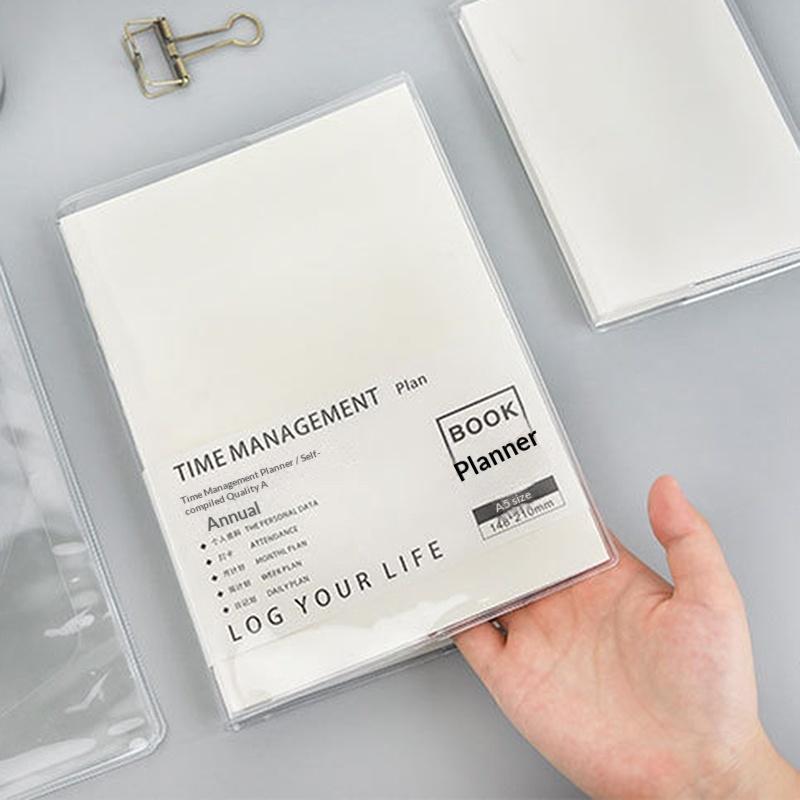 Waterproof PVC Protective Notebook Sleeve for A6 A5 Diary Journal Planner Dustproof Transparent Cover for School Office