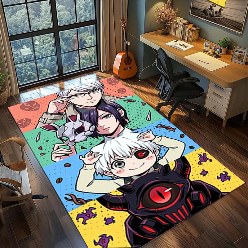 Non Slip Washable Floor Mat "Tokyo Ghoul" Large Area Rug Carpet Bedroom Gamer Room Decor—kwq98