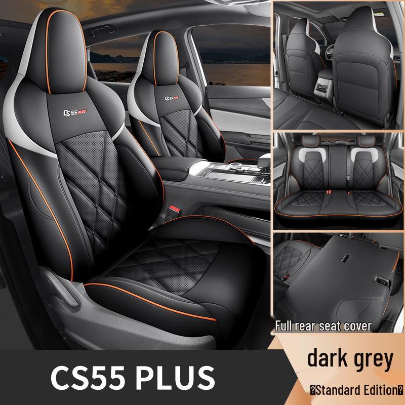 Compatible with Changan CS55 Plus models, full-coverage second and third-generation seat covers for all-season use.