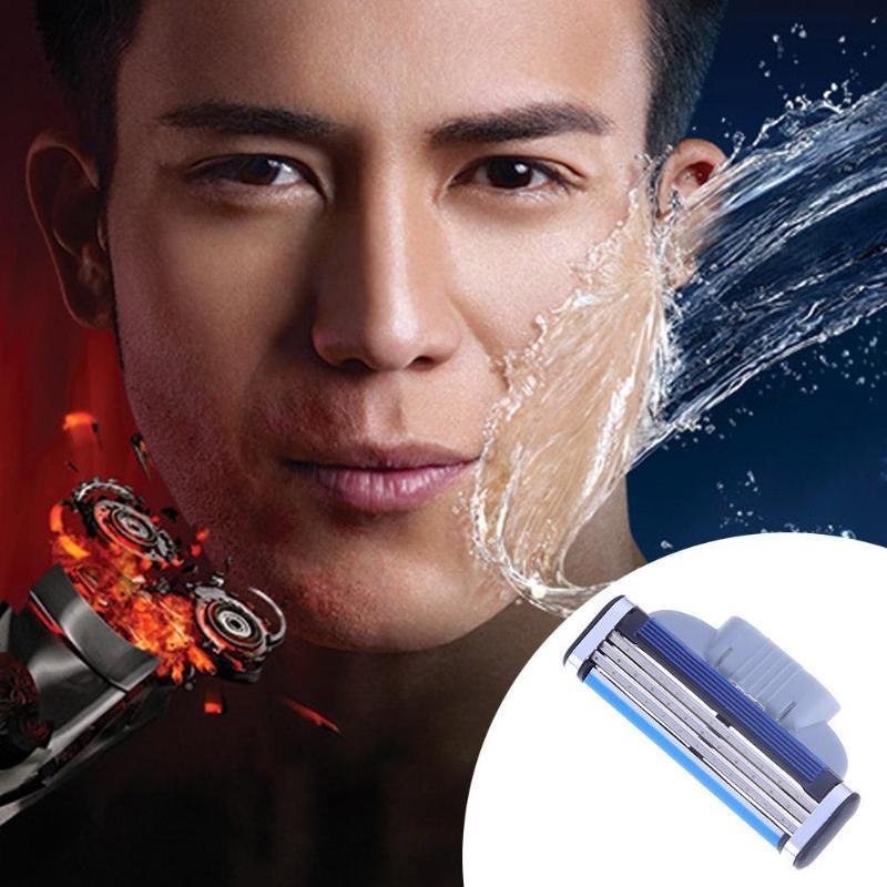 4PCS 3 Layers Shaving Gillettee Razors Blades Men Face Trimmer Blades Male Manual Razor Blades