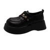 Black Thick-soled Heightening Small Leather Shoes Femininity Single Shoes New Spring and Summer Mary Jane Shoes