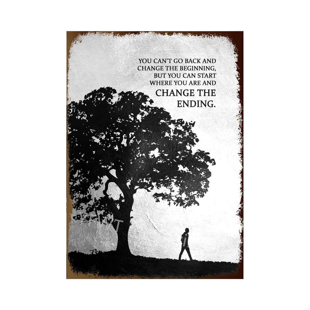 Делай все возможное и работай усердно Мотивирующая цитата Металлическая жестяная вывеска Художественные постеры Декоративная настенная картина для офиса Домашний декор