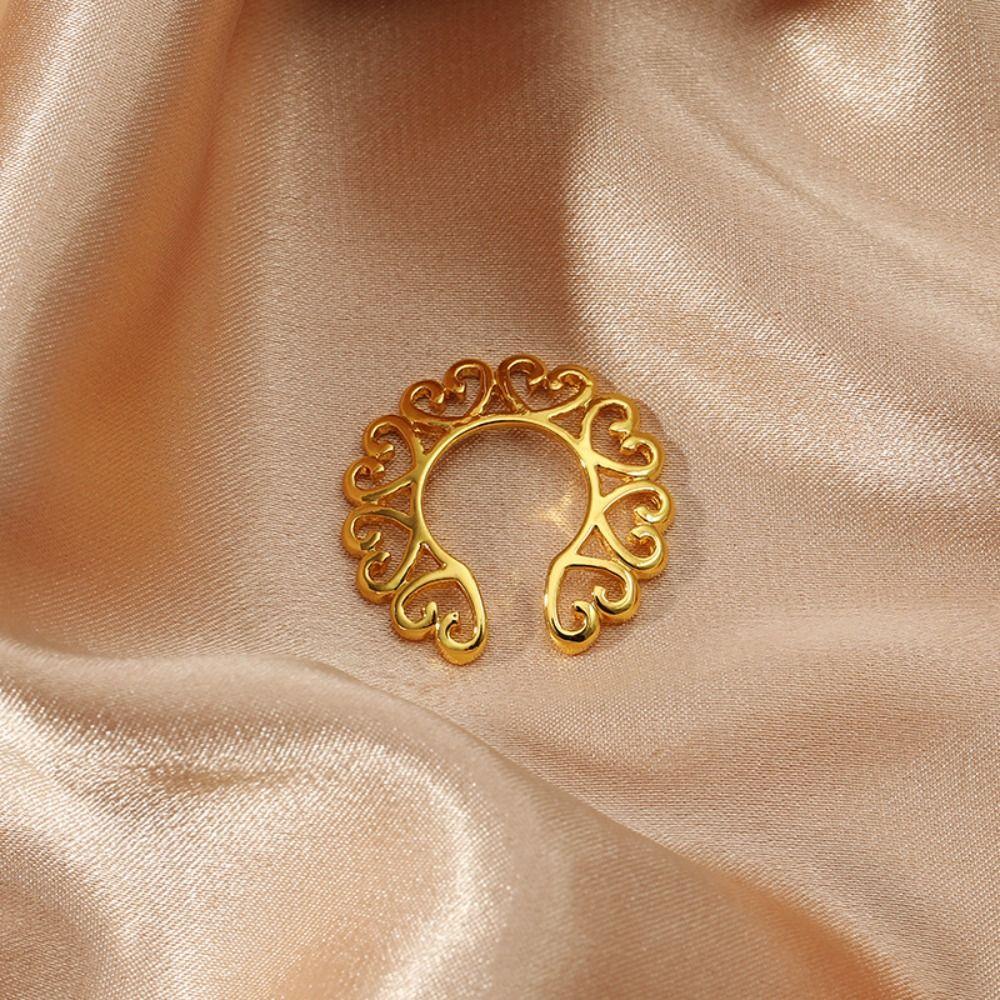 Сексуальный зажим для сосков без пирсинга Гальванопокрытие Без пирсинга Кольцо для сосков-обманка Женщина