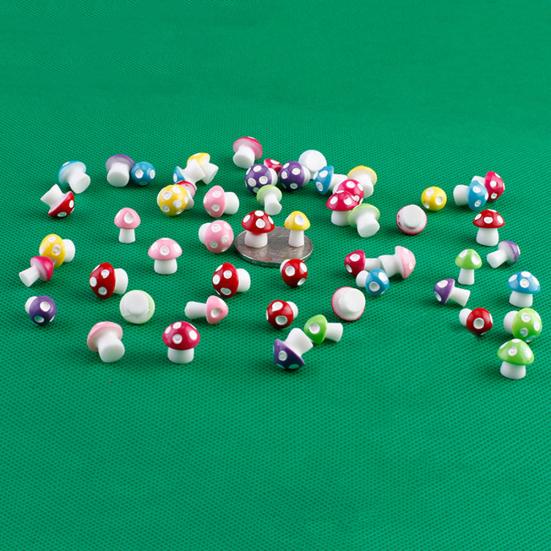 10Pcs/Set Miniature Mushroom Ornament Simulated Mini Mushroom Figurine Colored Mushroom Statue for Potted Plants Micro Landscape