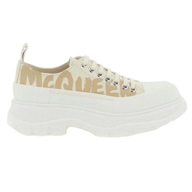 Alexander Mcqueen Кроссовки Tread Slick Low на шнуровке Бежевые Женские 708753W4RQ22257