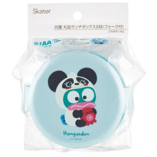 Skater Antibacterial Bento Box Hangyodon Headpiece Sanrio 500ml 2 Tier Round Shape Made in Japan ONWR1AG-A