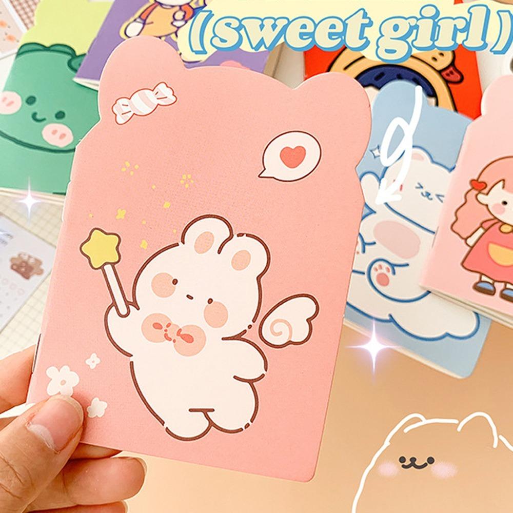 10pcs/pack Lined Paper Mini Notepad Diary Cartoon NoteBook Kawaii Notebook  Office Supplies