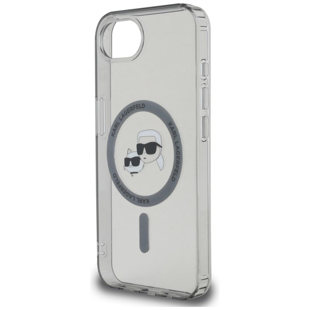 Karl Lagerfeld IML Metal Karl & Choupette Heads MagSafe Case for iPhone 16e / 17e Black