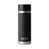 YETI Rambler 18 Bottle, Stainless Steel, Vacuum Insulated, with Hot Shot Cap, Black