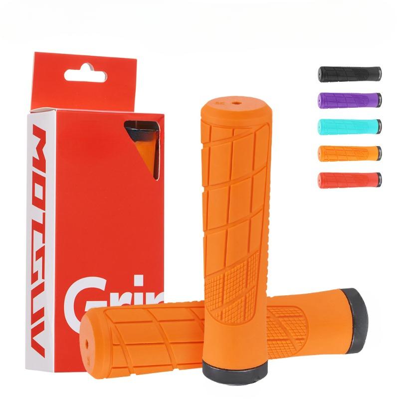 1 пара велосипедных ручек для руля, ручки для горного велосипеда, односторонние фиксируемые ручки, противоскользящие амортизирующие ручки для складного велосипеда, сквозные ручки