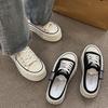 2025 Summer New Thick-soled Heightening Slippers Trend Versatile Lazy One Pedal Half Drag Fashion Casual Canvas Shoes Women