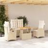 VidaXL Garden Dining Set with Cushions 4 Pcs, Patio Table, Patio Furniture, Outdoor Furniture, Beige 3277479
