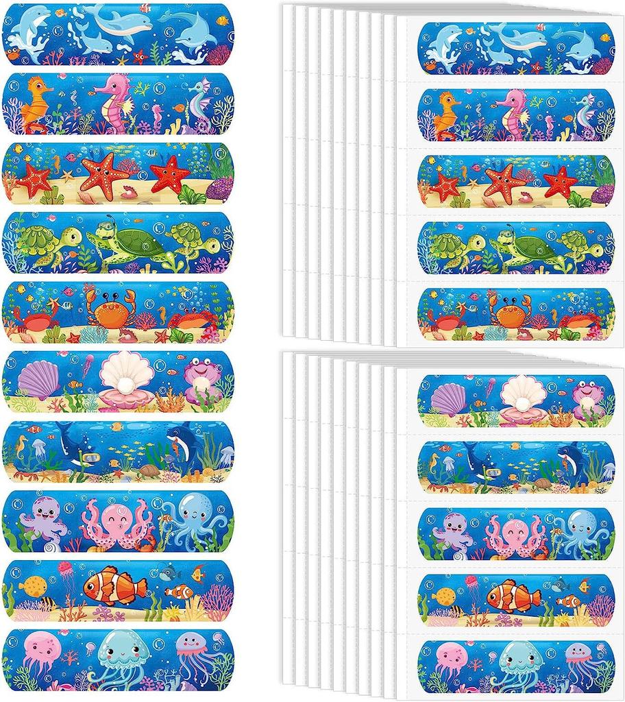 Starry Night Sky Mermaid Horse Band Aid Cartoon Wound Plasters for Kids Children Girls Dressing Patch Adhesive Bandages