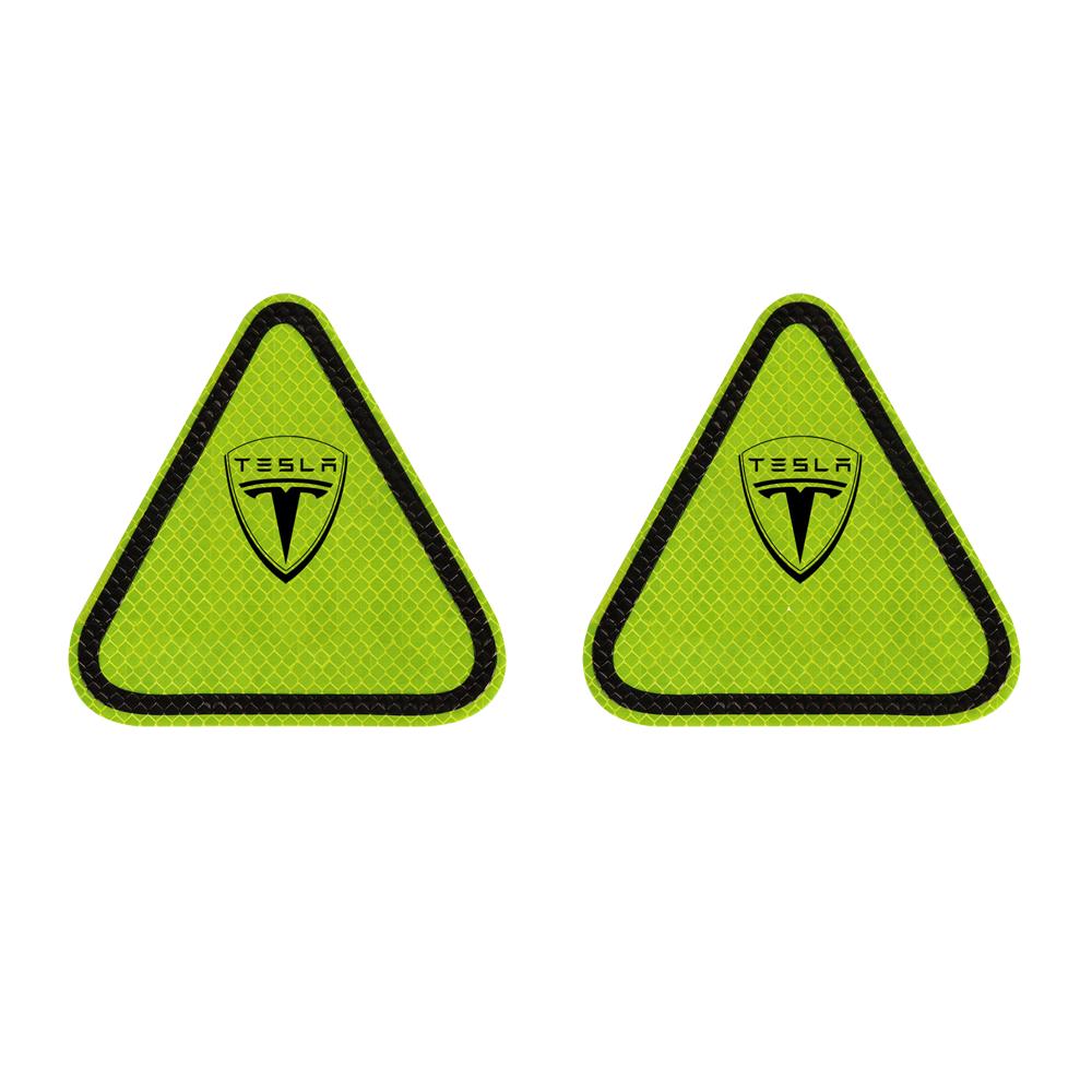 1pc 2/3pcs Reflective Warning Strip Tape Night Warning Stickers For Tesla Model 3 Y S X Roadster Bonina Auto Valve Accessories