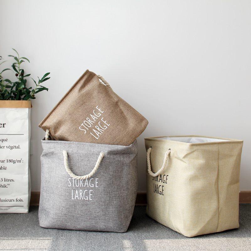 Большой складной органайзер для хранения, складная прочная тканевая корзина для хранения с ручками для одежды, игрушек, детской, дома, спальни