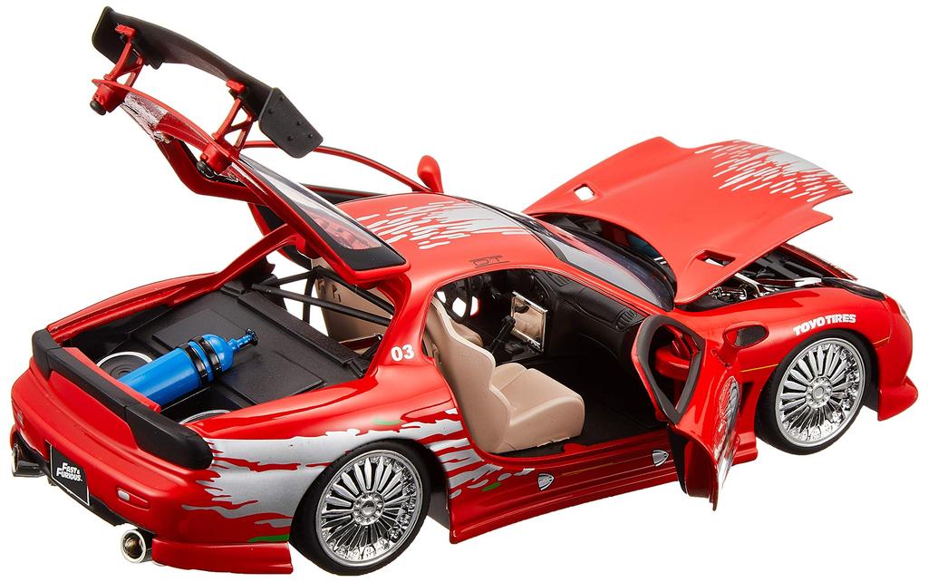 Jada ИГРУШКИ Мини-машинка Размер MAZDA Форсаж 1/24 ФОРСАЖ RX-7 Доминика &