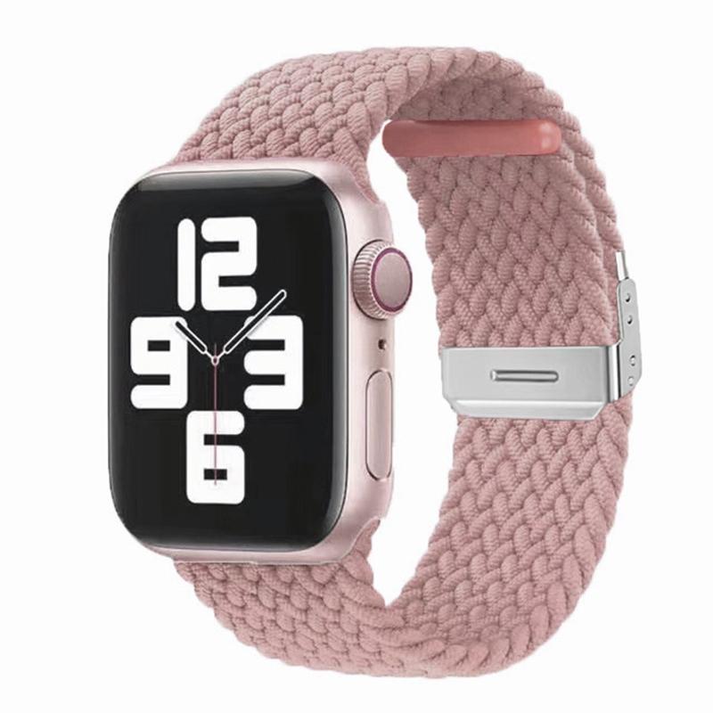 Nylon Fabric Band for Apple Watch Series 8 7 6 SE 5 4 3 38 40mm 42mm 44mm 41MM 45MM 49 Ultra Braided Solo Loop Strap for Iwatch