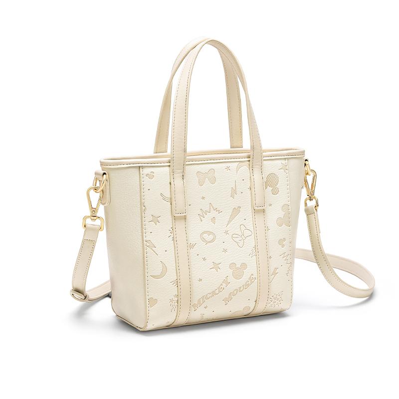 New Disney Mickey PU Tote Shoulder Bag Regular Women's Pink/Ecru DHB41216-A