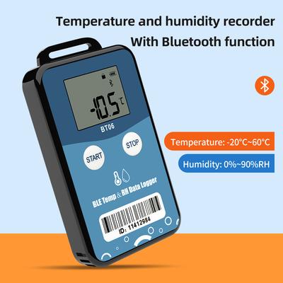 Bluetooth Регистратор данных температуры и влажности ЖК-дисплей Беспроводной регистратор температуры на большое расстояние PDF-отчет Регистратор данных температуры и относительной влажности