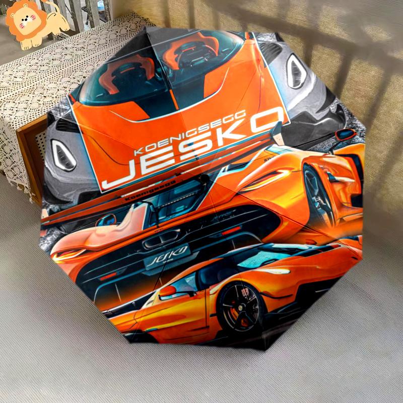 Koenigsegg Jesko: Элегантность Складной зонт Зонт 8 спиц легкий для путешествий Зонт от солнца